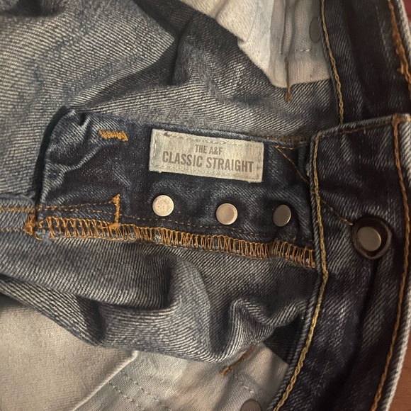 Vintage Y2K Abercrombie & Fitch Distressed Classic Straight Cut Denim Jeans - Picture 3 of 9